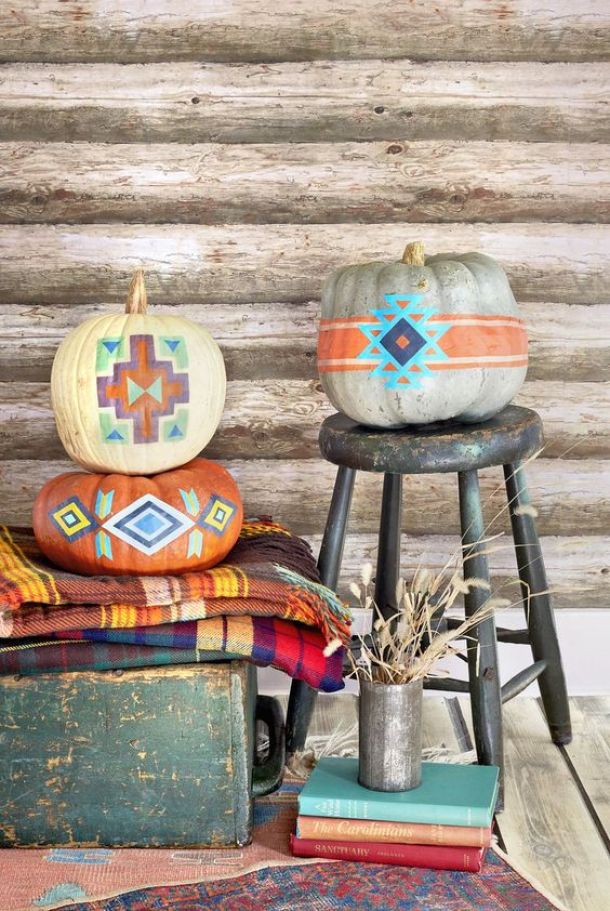 16 Amazing Pumpkin Painting Ideas - Pumpkin Painting Ideas, Pumpkin Ideas, No-Carve Pumpkin Decorating, No-Carve Pumpkin, DIY pumpkin