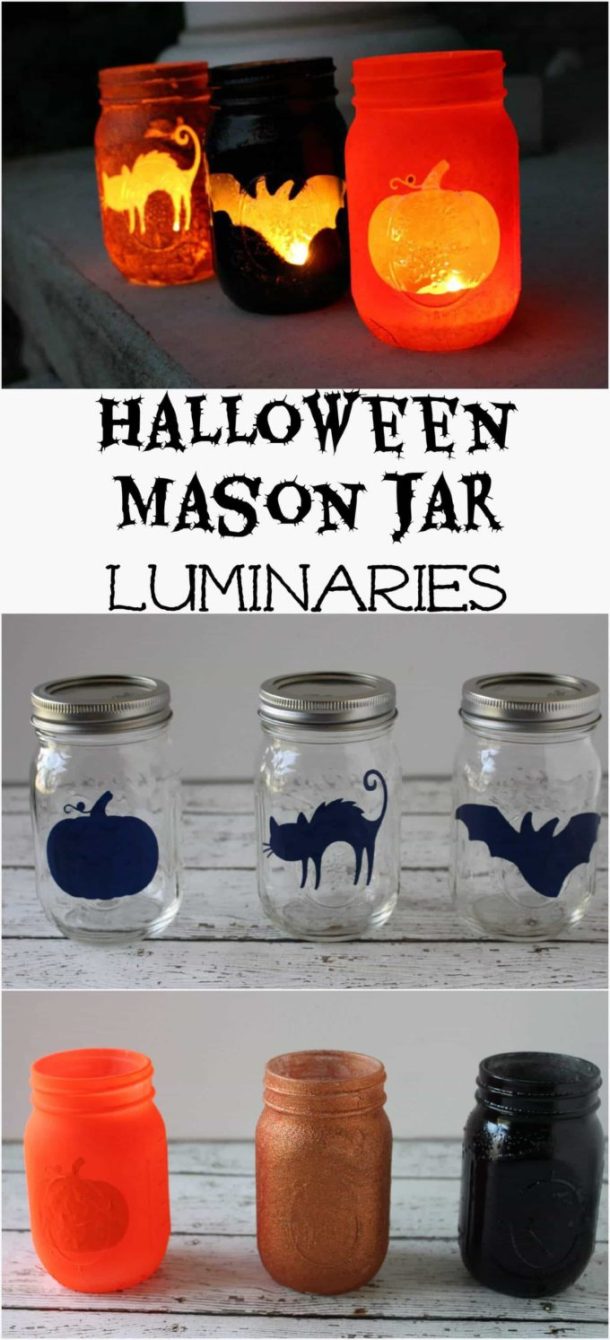 15 Cute DIY Halloween Mason Jars (Part 1) - mason jars, DIY Mason Jars, diy halloween mason jars, DIY Halloween Mason Jar