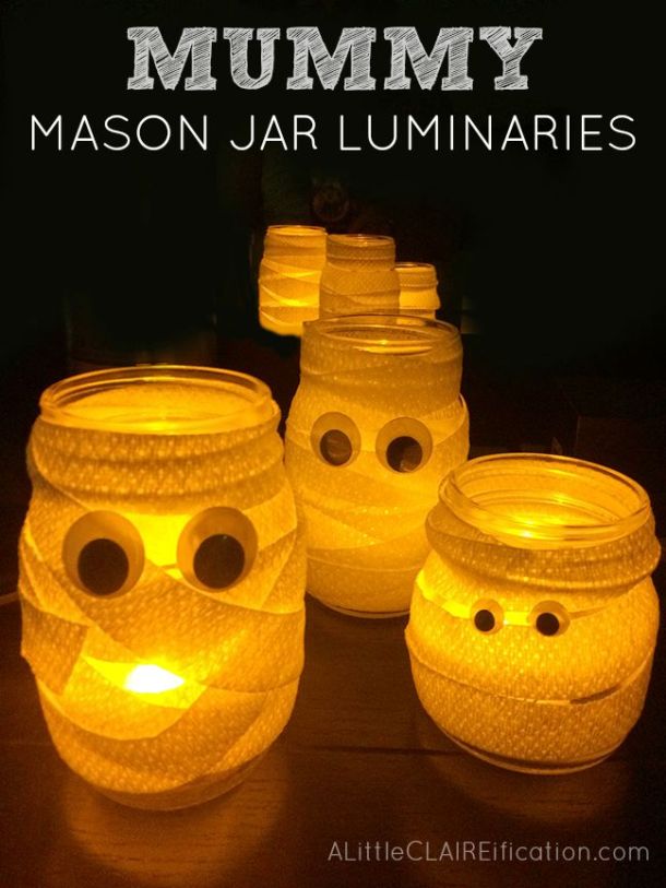 15 Cute DIY Halloween Mason Jars (Part 1) - mason jars, DIY Mason Jars, diy halloween mason jars, DIY Halloween Mason Jar