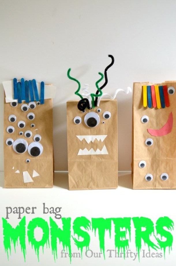 15 Not So Scary Monster Crafts For Kids (Part 2) - Monster Crafts For Kids, DIY Halloween Crafts, Crafts For Kids