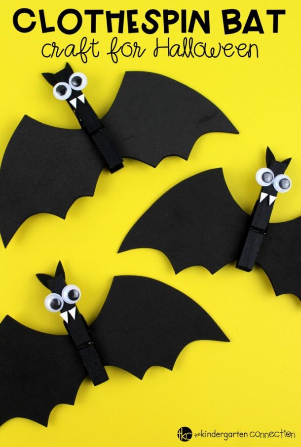 15 Easy Halloween Bat Crafts for Kids - Not Scary Halloween Crafts for Kids, Halloween Crafts for Kids, Halloween Bat Crafts for Kids