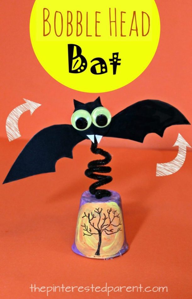 15 Easy Halloween Bat Crafts for Kids - Not Scary Halloween Crafts for Kids, Halloween Crafts for Kids, Halloween Bat Crafts for Kids