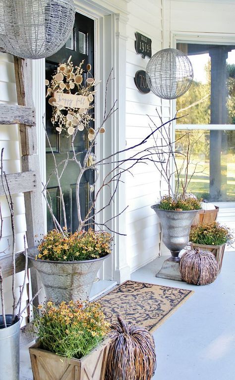 Front Porches that Have Us So Ready for Fall - Fall Porch Decorating Ideas, Fall Porch Decor Ideas, fall porch decor, Fall Porch, DIY Fall Porch