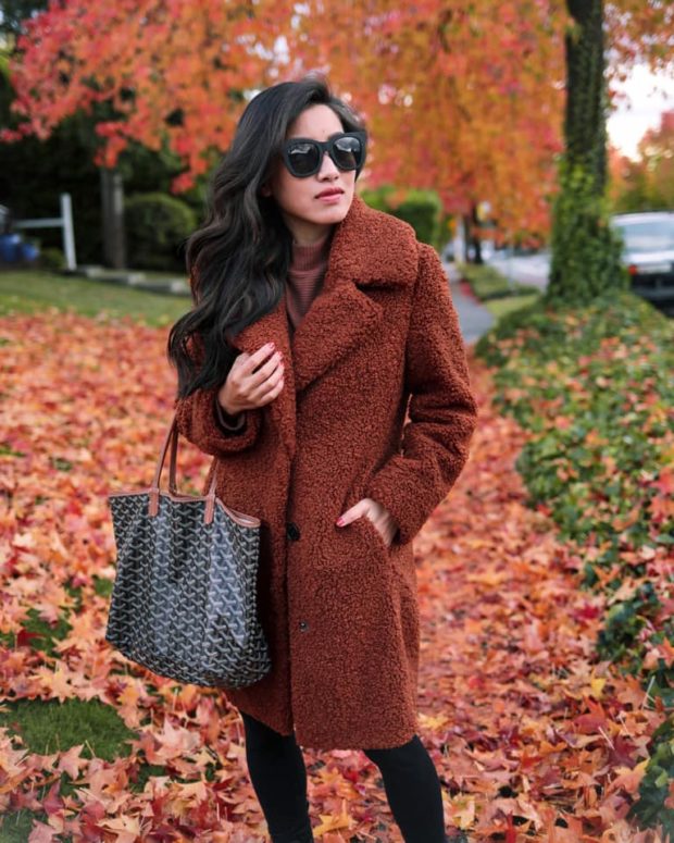 The Warm And Chic Winter Staple- 13 Ideas How To Style A Teddy Coat