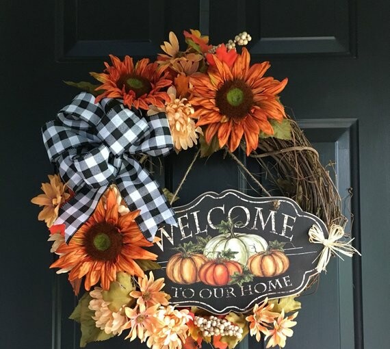 15 Farmhouse and Rustic DIY Thanksgiving Wreaths - DIY Thanksgiving Wreaths Ideas, DIY Thanksgiving Wreaths