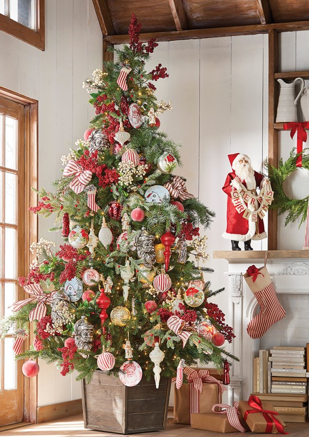 20 Stunning Christmas Tree Ideas 2019 (Part 3) - Farmhouse Christmas Trees, Diy Christmas tree, Christmas Tree Ideas, Christmas Tree Decorating Ideas