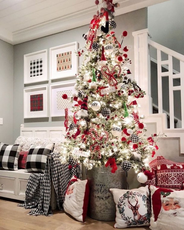 20 Stunning Christmas Tree Ideas 2019 (Part 1) - Farmhouse Christmas Trees, Diy Christmas tree, Christmas Tree Ideas, Christmas Tree Decorating Ideas, Christmas tree