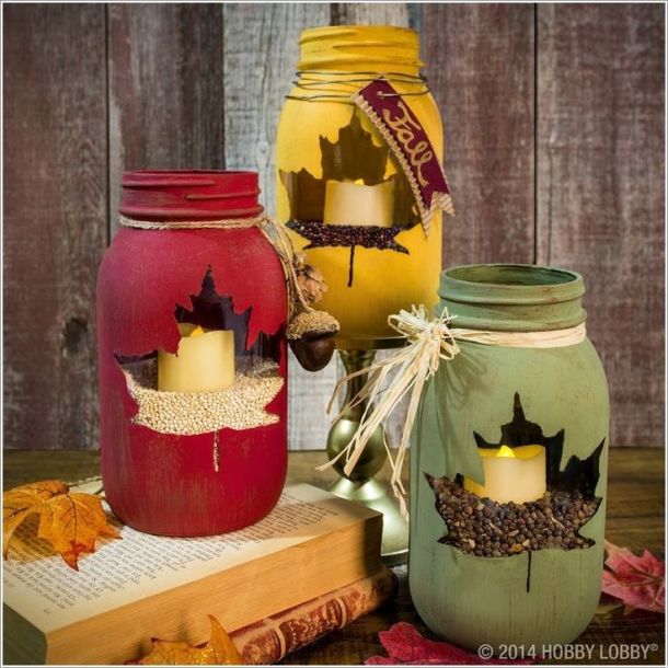 15 DIY Mason Jar Crafts For The Fall Season (Part 1) - fall DIY Mason Jar Crafts, DIY Mason Jar Crafts For The Fall Season, diy mason jar, DIY Fall Decorations, diy fall decor