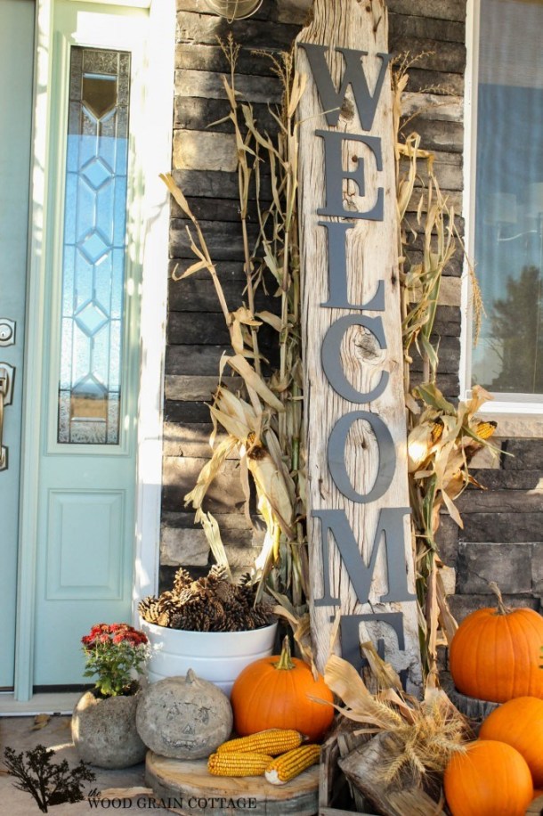 15 Cheap and Easy Fall Porch Decor Ideas (Part 2) - Fall Porch Decor Ideas, fall porch decor, DIY Fall Porch Decor Ideas