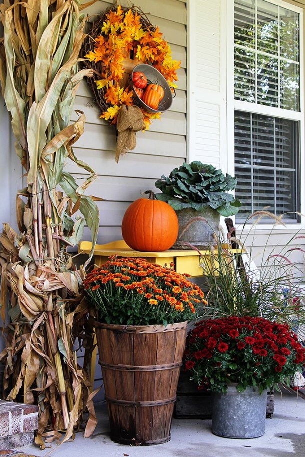 15 Cheap and Easy Fall Porch Decor Ideas (Part 1) - Fall Porch Decor Ideas, DIY Fall Porch Decor Ideas, DIY Fall Porch