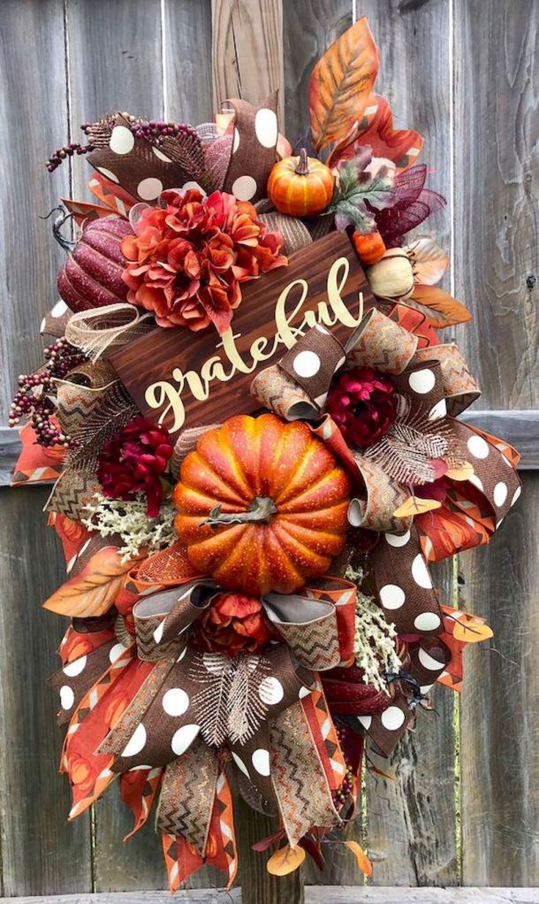 15 Farmhouse and Rustic DIY Thanksgiving Wreaths - DIY Thanksgiving Wreaths Ideas, DIY Thanksgiving Wreaths