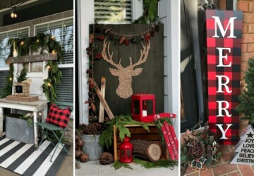 16 Rustic Christmas Porch Decor Ideas - Rustic Christmas Porch Decor Ideas, Rustic Christmas Porch Decor, Rustic Christmas Porch, Christmas Porch Decor Ideas