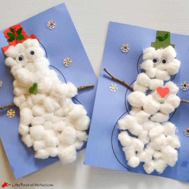 15 Easy and Cute Snowman Crafts for Kids to Make - Snowman Crafts for Kids, snowman crafts, diy snowman, 15 Cute Snowman Craft and Food Ideas