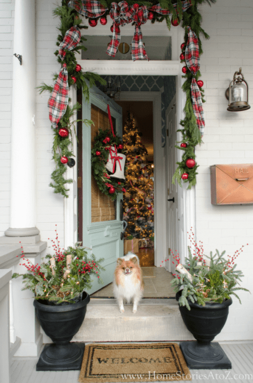 16 Rustic Christmas Porch Decor Ideas - Rustic Christmas Porch Decor Ideas, Rustic Christmas Porch Decor, Rustic Christmas Porch, Christmas Porch Decor Ideas