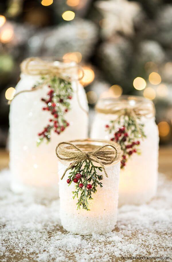 15 Easy  Mason Jar Christmas Gifts and Craft Ideas - Mason Jar Christmas Craft Ideas, Mason Jar Christmas, Christmas Mason Jar Gifts, Christmas Mason Jar