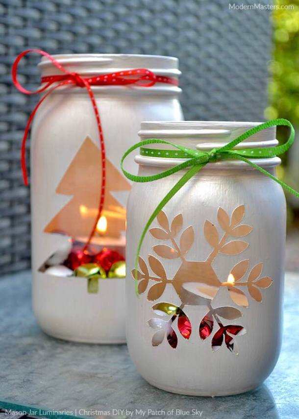 15 Easy  Mason Jar Christmas Gifts and Craft Ideas - Mason Jar Christmas Craft Ideas, Mason Jar Christmas, Christmas Mason Jar Gifts, Christmas Mason Jar