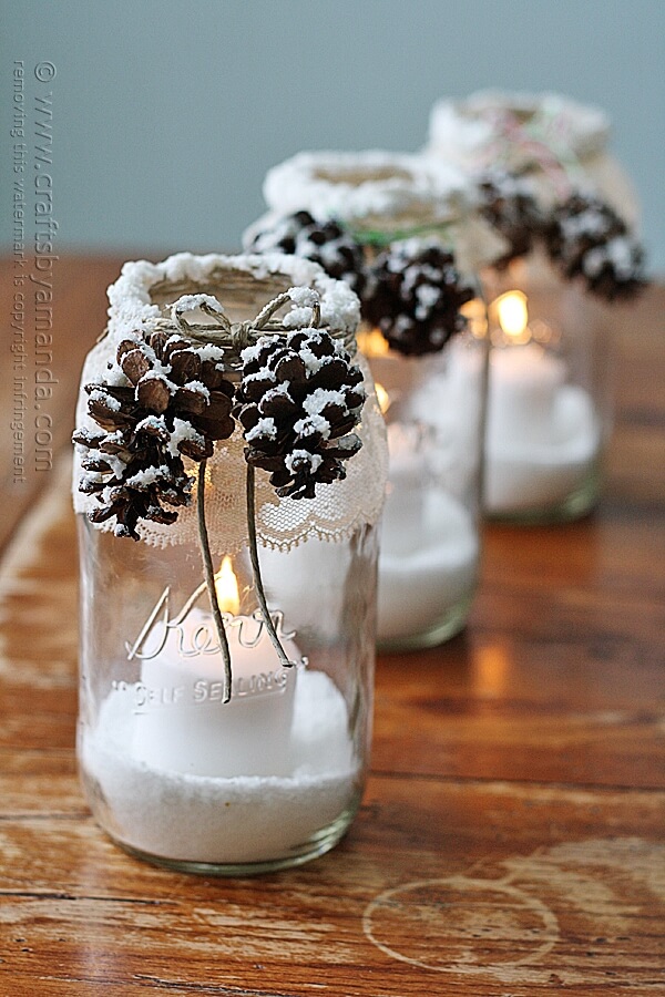 15 Easy  Mason Jar Christmas Gifts and Craft Ideas - Mason Jar Christmas Craft Ideas, Mason Jar Christmas, Christmas Mason Jar Gifts, Christmas Mason Jar