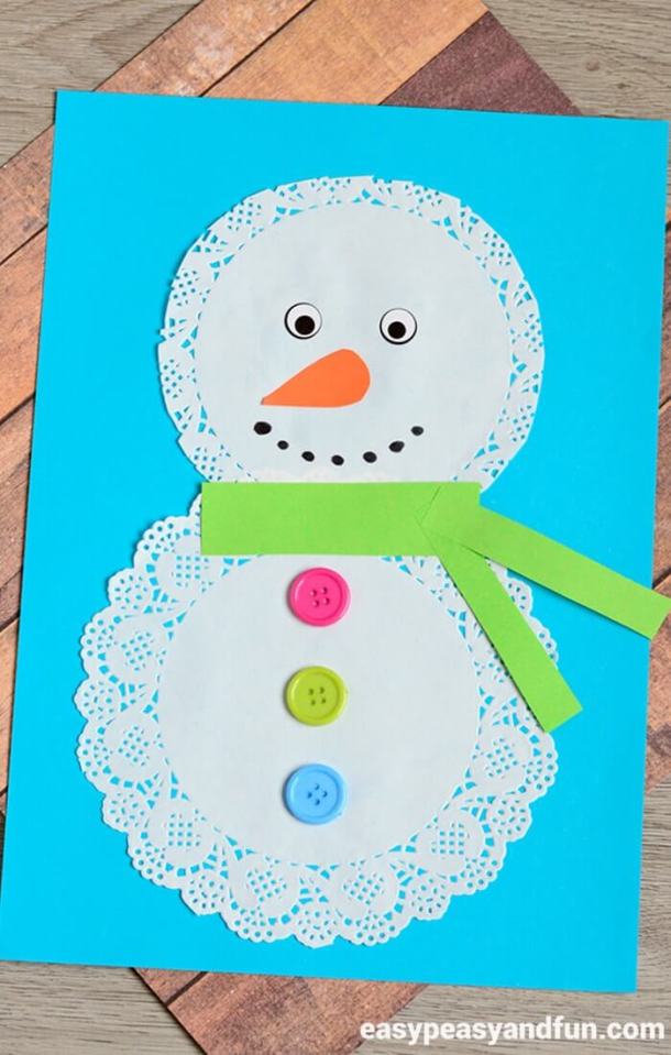 15 Easy and Cute Snowman Crafts for Kids to Make - Snowman Crafts for Kids, snowman crafts, diy snowman, 15 Cute Snowman Craft and Food Ideas