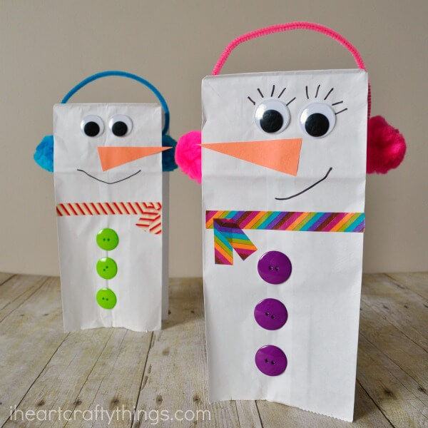 15 Easy and Cute Snowman Crafts for Kids to Make - Snowman Crafts for Kids, snowman crafts, diy snowman, 15 Cute Snowman Craft and Food Ideas