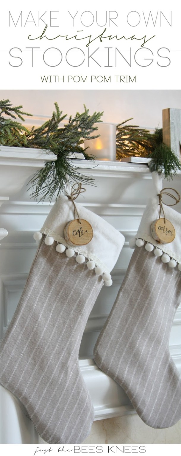 15 Easy Handmade Christmas Stockings (Part 2) - DIY Christmas Stocking Ideas, Diy Christmas stocking, Christmas Stockings