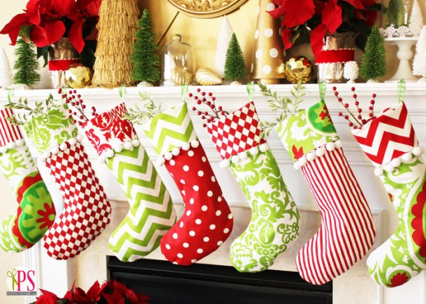 15 Easy Handmade Christmas Stockings (Part 2) - DIY Christmas Stocking Ideas, Diy Christmas stocking, Christmas Stockings