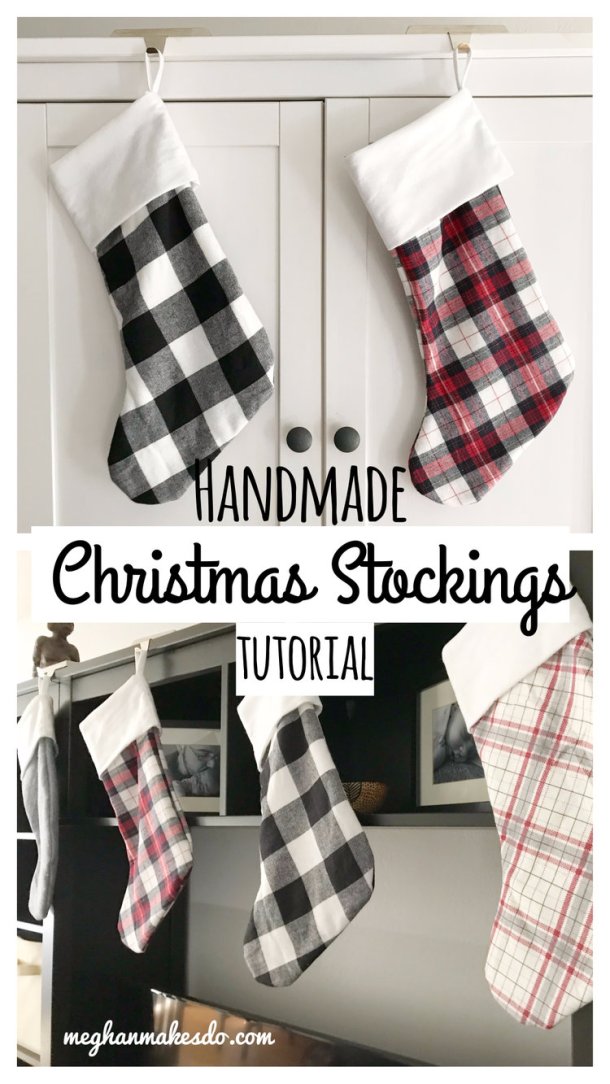 15 Easy Handmade Christmas Stockings (Part 1) - DIY Christmas Stocking Ideas, Diy Christmas stocking, Christmas Stockings