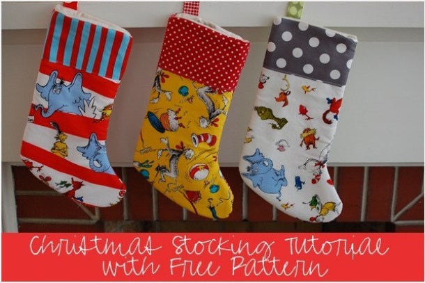 15 Easy Handmade Christmas Stockings (Part 1) - DIY Christmas Stocking Ideas, Diy Christmas stocking, Christmas Stockings