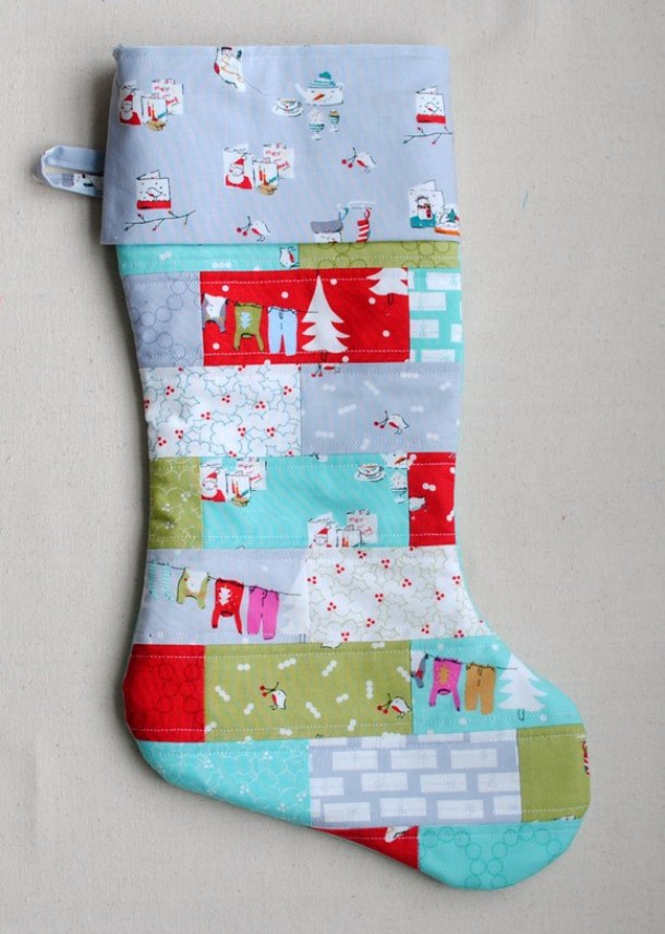 15 Easy Handmade Christmas Stockings (Part 1) - DIY Christmas Stocking Ideas, Diy Christmas stocking, Christmas Stockings