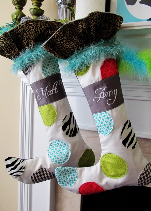 15 Easy Handmade Christmas Stockings (Part 1) - DIY Christmas Stocking Ideas, Diy Christmas stocking, Christmas Stockings