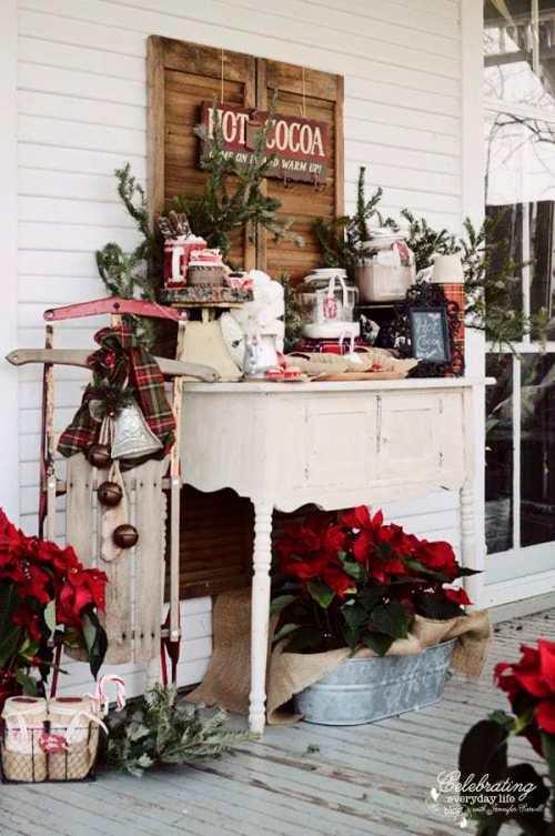 16 Rustic Christmas Porch Decor Ideas - Rustic Christmas Porch Decor Ideas, Rustic Christmas Porch Decor, Rustic Christmas Porch, Christmas Porch Decor Ideas