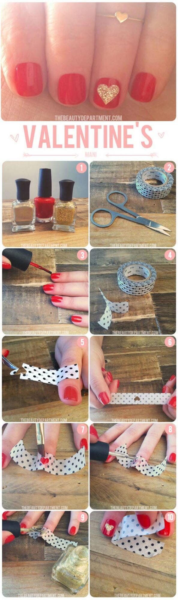 15 Nail Art Ideas for Valentine's Day (Part 1) - Nail Art Ideas for Valentine's Day, nail art ideas, Anti Valentine's Day Nail Art Ideas, Anti Valentine's Day Nail Art