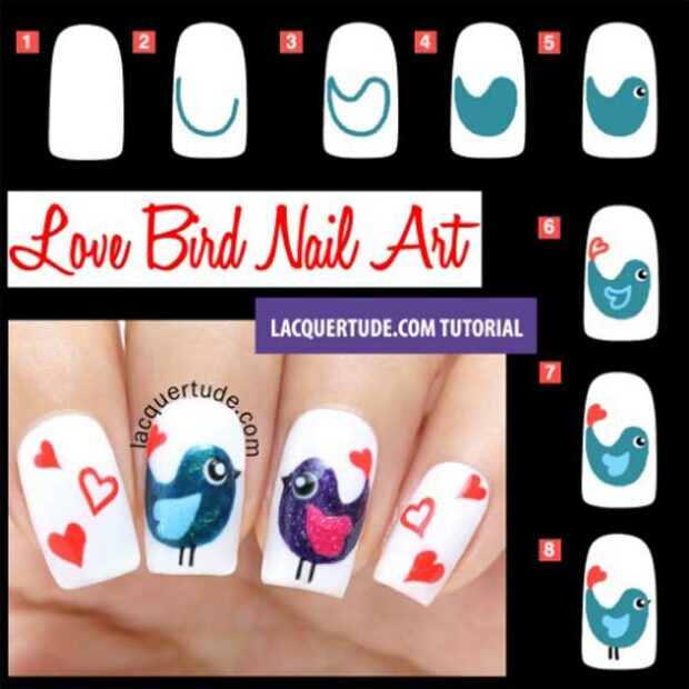 15 Nail Art Ideas for Valentine's Day (Part 1) - Nail Art Ideas for Valentine's Day, nail art ideas, Anti Valentine's Day Nail Art Ideas, Anti Valentine's Day Nail Art