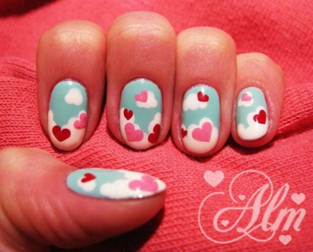 15 Nail Art Ideas for Valentine's Day (Part 1) - Nail Art Ideas for Valentine's Day, nail art ideas, Anti Valentine's Day Nail Art Ideas, Anti Valentine's Day Nail Art