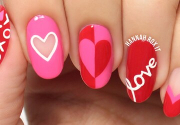 15 Nail Art Ideas for Valentine's Day (Part 1) - Nail Art Ideas for Valentine's Day, nail art ideas, Anti Valentine's Day Nail Art Ideas, Anti Valentine's Day Nail Art