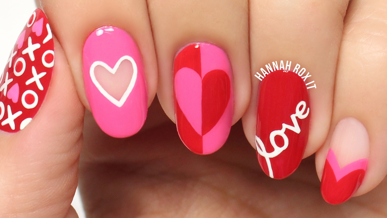 9. Romantic Ombre Nail Art for Valentine's Day - wide 6