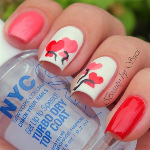 15 Nail Art Ideas for Valentine's Day (Part 2) - Nail Art Ideas for Valentine's Day, nail art ideas, Anti Valentine's Day Nail Art Ideas, Anti Valentine's Day Nail Art