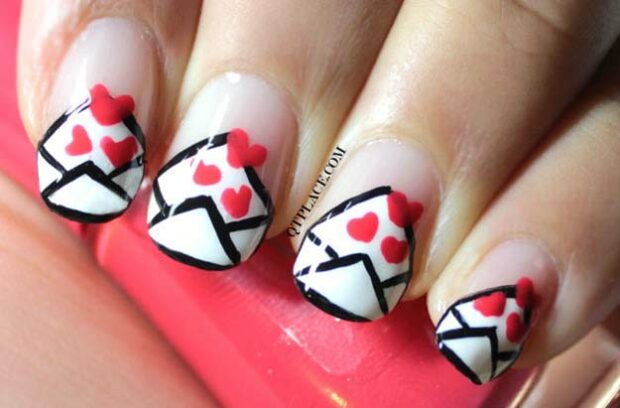 15 Nail Art Ideas for Valentine's Day (Part 2) - Nail Art Ideas for Valentine's Day, nail art ideas, Anti Valentine's Day Nail Art Ideas, Anti Valentine's Day Nail Art