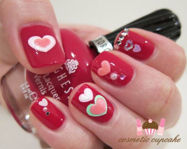 15 Nail Art Ideas for Valentine's Day (Part 2) - Nail Art Ideas for Valentine's Day, nail art ideas, Anti Valentine's Day Nail Art Ideas, Anti Valentine's Day Nail Art