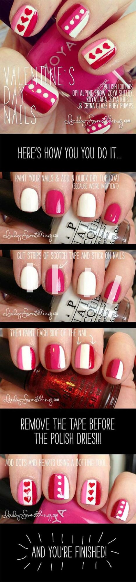 15 Nail Art Ideas for Valentine's Day (Part 2) - Nail Art Ideas for Valentine's Day, nail art ideas, Anti Valentine's Day Nail Art Ideas, Anti Valentine's Day Nail Art