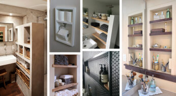 13 DIY Built In Shelving for The Bathroom