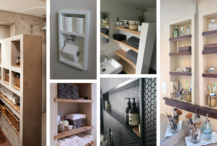 13 DIY Built In Shelving for The Bathroom 13 DIY Built In Shelving for The Bathroom - shelving, home office shelving, Built In Shevs, Built In Shelving