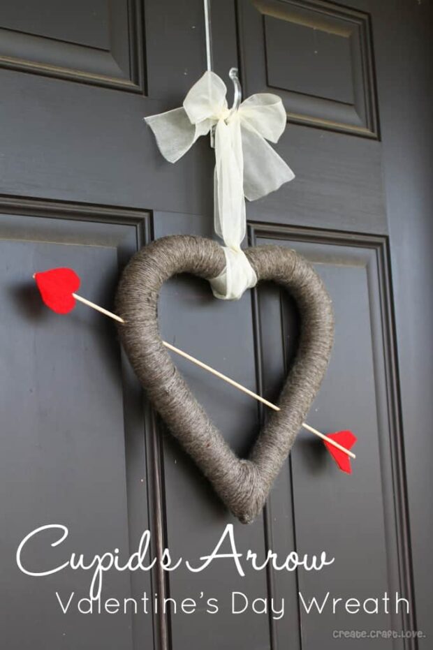 Lovely Handmade Valentine's Wreath Designs (Part 2) - Valentine's Wreath, diy Valentine's day wreath