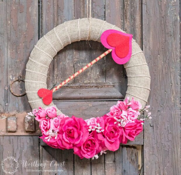 Lovely Handmade Valentine's Wreath Designs (Part 1) - Valentine's Wreath, DIY Valentine's Day Wreaths, diy Valentine's day wreath