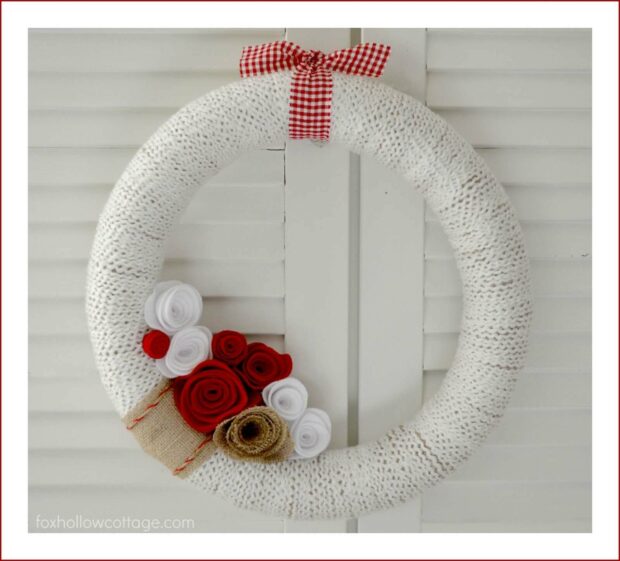 Lovely Handmade Valentine's Wreath Designs (Part 1) - Valentine's Wreath, DIY Valentine's Day Wreaths, diy Valentine's day wreath