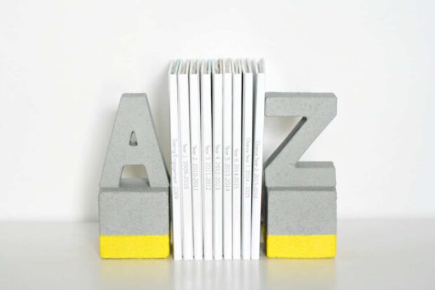 14 Cool DIY Bookends That Are Easy to Make - DIY Bookends, Bookends