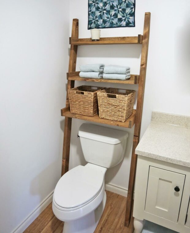 13 DIY Built In Shelving for The Bathroom - shelving, home office shelving, Built In Shevs, Built In Shelving
