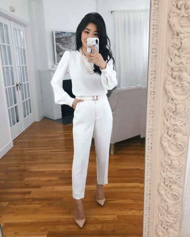 Spring Outfit Ideas with White Shirts