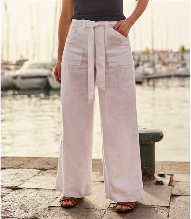 What to Buy in These Women Linen Trousers? - woman, trousers, shop, online, fashion