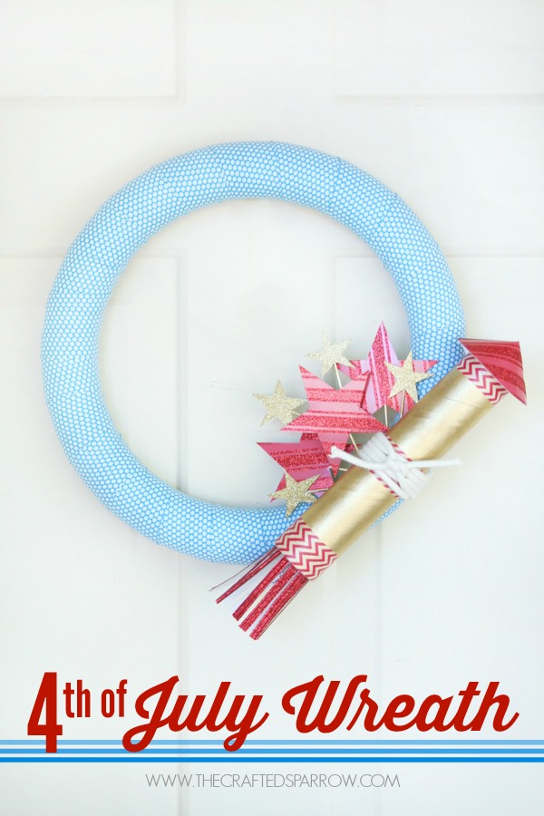 15 Great DIY 4th Of July Wreaths (Part 1) - DIY 4th Of July Wreaths, DIY 4th Of July Wreath, 4th Of July Wreaths, 4th of July Wreath, 4th of July diy wreath