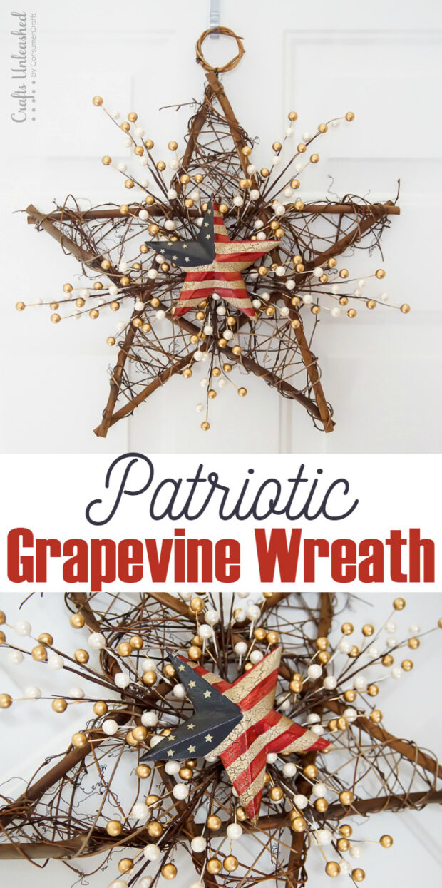 15 Great DIY 4th Of July Wreaths (Part 1) - DIY 4th Of July Wreaths, DIY 4th Of July Wreath, 4th Of July Wreaths, 4th of July Wreath, 4th of July diy wreath